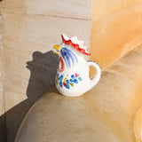 Blue rooster pitcher