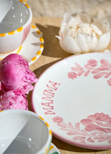 Pink stripes tea cup