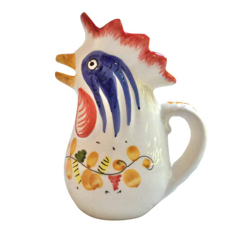 yellow ceramic pitcher from Italy