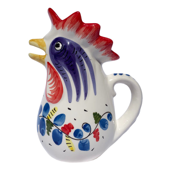blue ceramic pitcher from Italy
