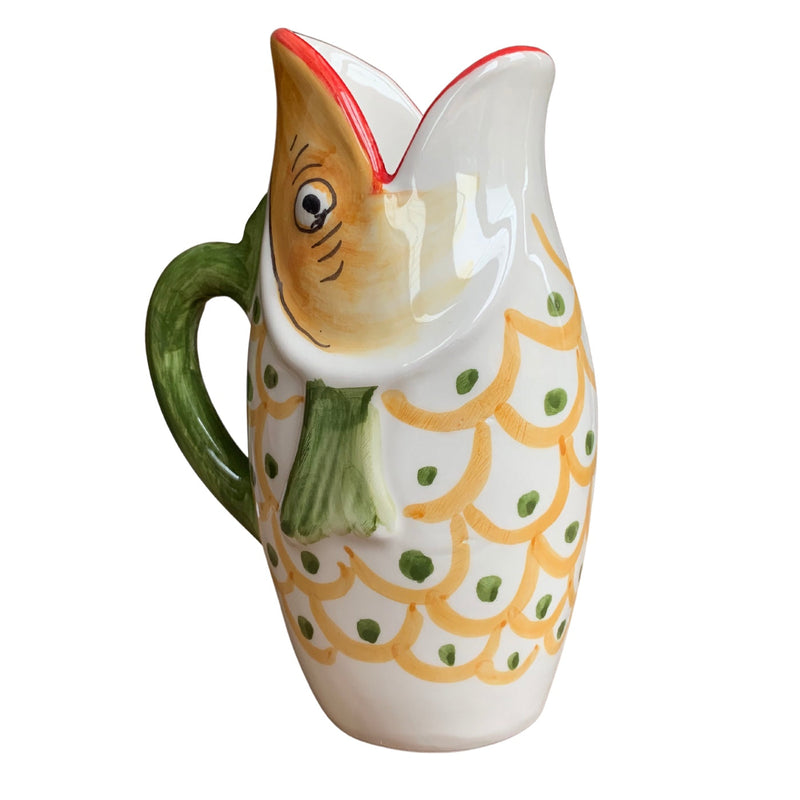 green ceramic pitcher from Italy